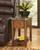 Breegin Brown Chair Side End Table Removable Tray