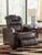 Warnerton Brown Dark Power Recliner/Adj Headrest