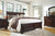 Porter Rustic Brown 6 Pc. Dresser, Mirror, Queen Sleigh Bed With 2 Storage Drawers, Nightstand