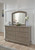 Lettner Light Gray 7 Pc. Dresser, Mirror, California King Panel Bed, 2 Nightstands