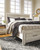 Bellaby Whitewash 8 Pc. Dresser, Mirror, King Platform Bed With 2 Storage Drawers, 2 Nightstands