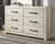 Cambeck Whitewash 6 Pc. Dresser, Mirror, Full Panel Bed With Side Storage Drawers