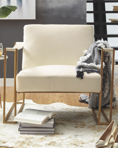 The Kleemore Cream Accent Chair available at Wier Furniture