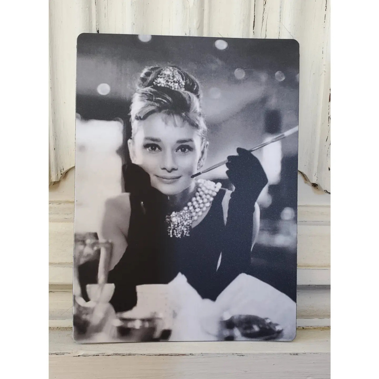 Audrey Hepburn Magnet Breakfast At Tiffany's Smoking Cigarette 5” x 4”