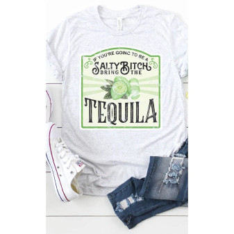 Tequila Salty Bitch T-Shirt USA Made