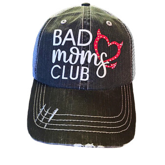 Baseball Trucker Cap, Bad Moms Club Devil Horns