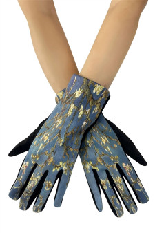 Gloves, Artsy Van Gough Almond Branch Bloom Texting Touch Screen