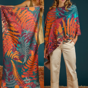 Scarf, Luxurious Teal Forest