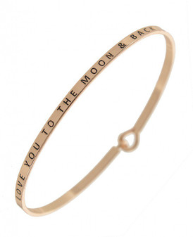Bracelet, Love You To The Moon & Back Rose Gold
