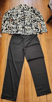 LuLu B Pants Hidden Pocket  Black Travel Coolant Fabric SPF