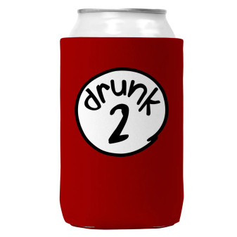 Can Koozie, Drunk 2 Neoprene Made in the USA Can Koozie, Drunk 2 Neoprene Made in the USA