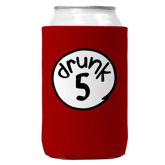 Can Koozie, Drunk 5 Neoprene USA Made