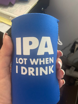 Can Koozie, Slim Can IPA Lot When I Drink Royal Blue
