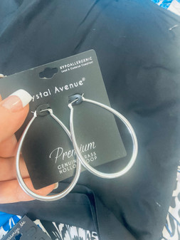 Earrings, Teardrop Silver