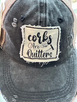 Baseball Trucker Cap, Corks Are For Quitters Wine Black Baseball Trucker Cap, Corks Are For Quitters Wine Black