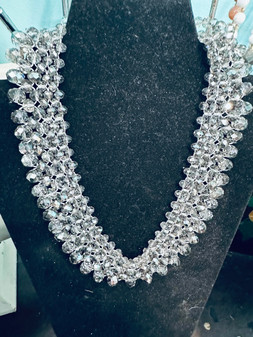 Necklace, Crystal Diamond Black