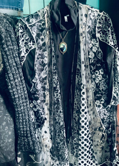 Cardigan, Multi Layered Black