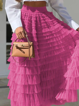 Skirt, Maxi Tulle Hot Pink
