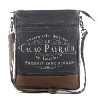 Purse, Myra Cacaco Payraud Canvas Leather Shoulder Crossbody
