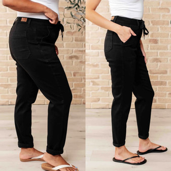 Jeans, Judy Blue Joggers Black Double Cuff