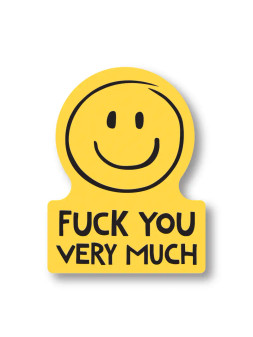 Sticker, Smiley Face Fuck You Very Much