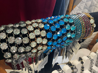 Bracelet, Rhinestone Capri Blue