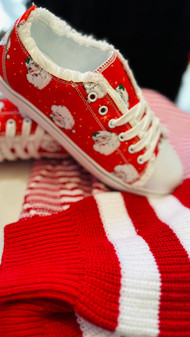 Sneaker,  Tennis Shoe Santa Canvas