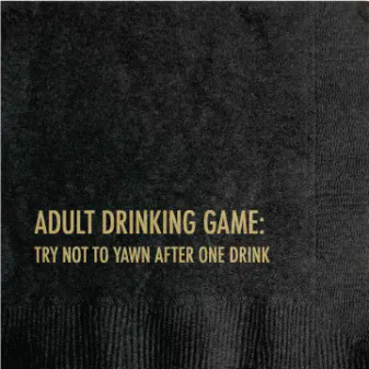 Napkins, Yawn Try Not To Yawn After 1 Drink Adult Drinking Game 20pk Napkins, Yawn Try Not To Yawn After 1 Drink Adult Drinking Game 20pk