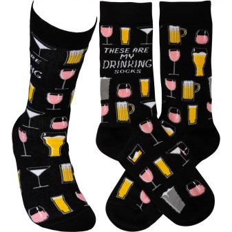 Socks, Funny  These Are My Drinking Socks 
