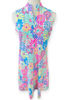 Dress, Sleeveless Zip Retro Flower Beachtime By LuLu B