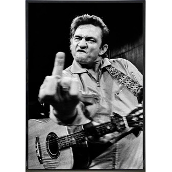 Art Print, Poster Johnny Cash Middle Finger The Man In Black Art Print, Poster Johnny Cash Middle Finger The Man In Black