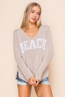 Top, Sweater Spring Summer BEACH Caps Neutral 