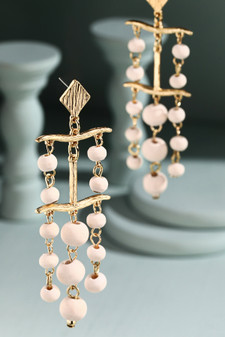 Earrings, Dangle Multi Layer Chandelier Off White Earrings, Dangle Multi Layer Chandelier Off White