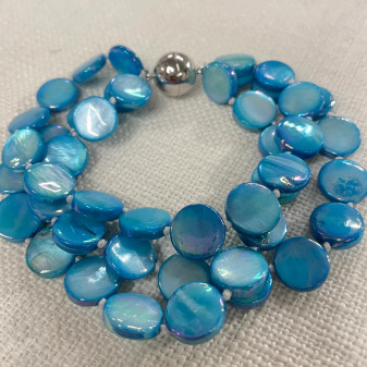 Bracelet, Mother Of Pearl Turquoise 