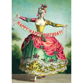 Card, Happy Birthday Victorian Lady 