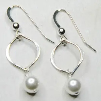 Earrings,  Arabesque Crystal Swarovski Pearl Earrings,  Arabesque Crystal Swarovski Pearl