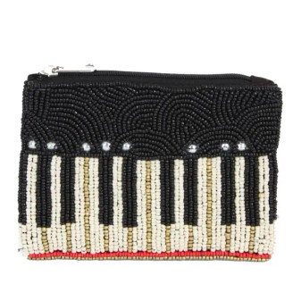 Coin Purse Beaded Piano Keys Music