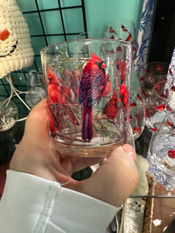 Candle Votive Cardinals 3” High 