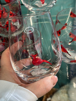 Glass Stemless Wine Beverage 3D Cardinal  Glass Stemless Wine Beverage 3D Cardinal