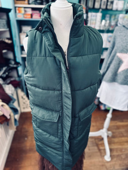 Vest Long By Panache Snap & Zipper Closure Two Pockets Hunter Green Vest Long By Panache Snap & Zipper Closure Two Pockets Hunter Green