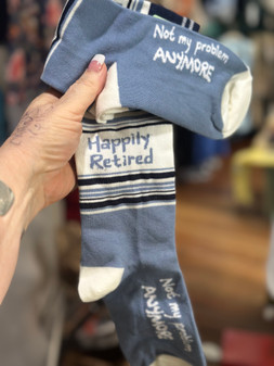 Socks Funny Happy Retirement Not My Problem Anymore 