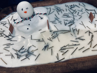 Candle Soy Dough Bowl Melting Snowman Frosted Sugar Plum Scent