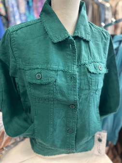 Jacket LuLu B Lined 2 Inside Pockets Jade Green