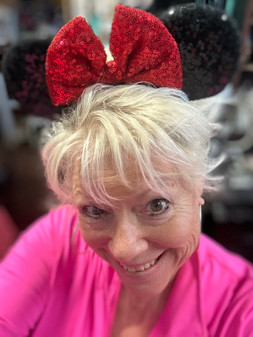 Halloween Costume Minnie Mouse Ears Red Sequin Bow 