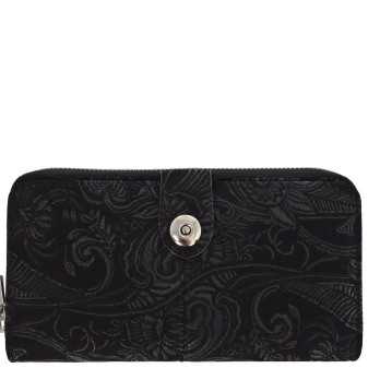 Wallet RFID Credit Card Protection Sleeves Black Paisley 
