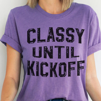 T-Shirt Vikings NFL Football Classy Until Kickoff 