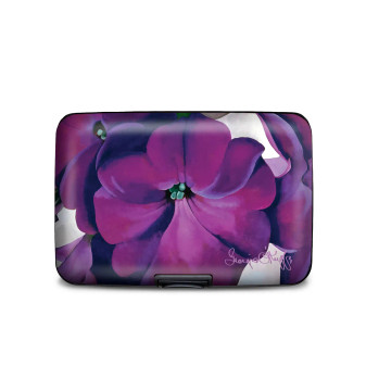 Armored Wallet RFID Credit Card Protection Georgia O’Keefe Purple Flower