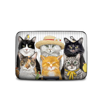 Armored Wallet RFID Credit Card Protection Mary Lake Artist Cats