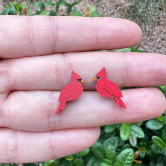 Cardinal Stud Earrings  Cardinal Stud Earrings