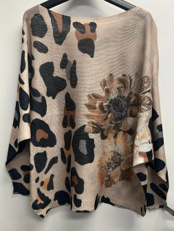 One Size Leopard Tan Flower One Size One Size Leopard Tan Flower One Size